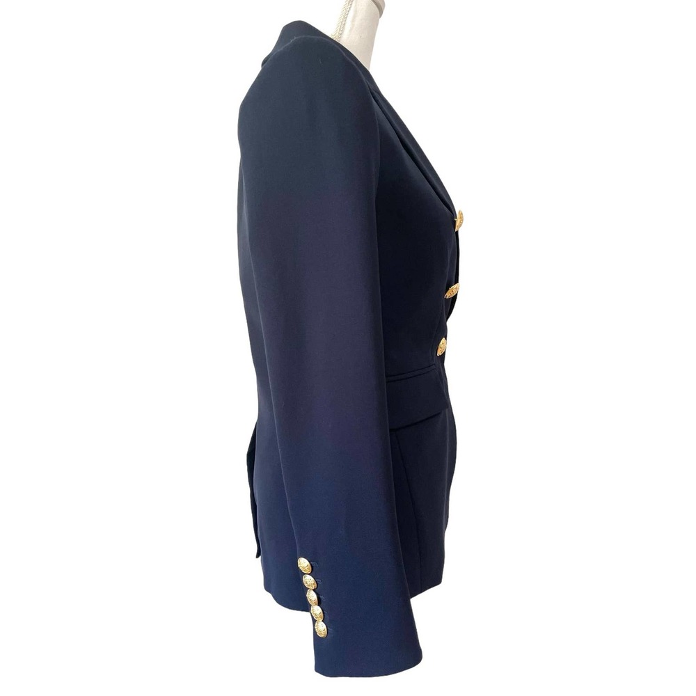 NWT Veronica Beard Miller Dickey Jacket Blazer Navy Blue Gold Buttons Size 2 - Picture 9 of 13